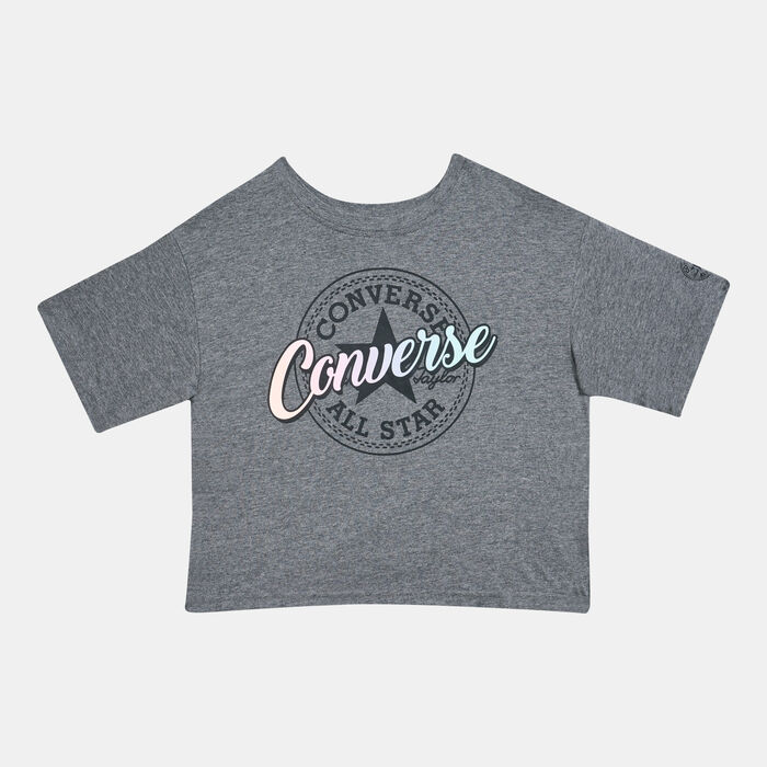 Converse Kids' Tulip Hem Graphic T-Shirt Multi Converse Kids' Tulip Hem Graphic T-Shirt Multi image number 0