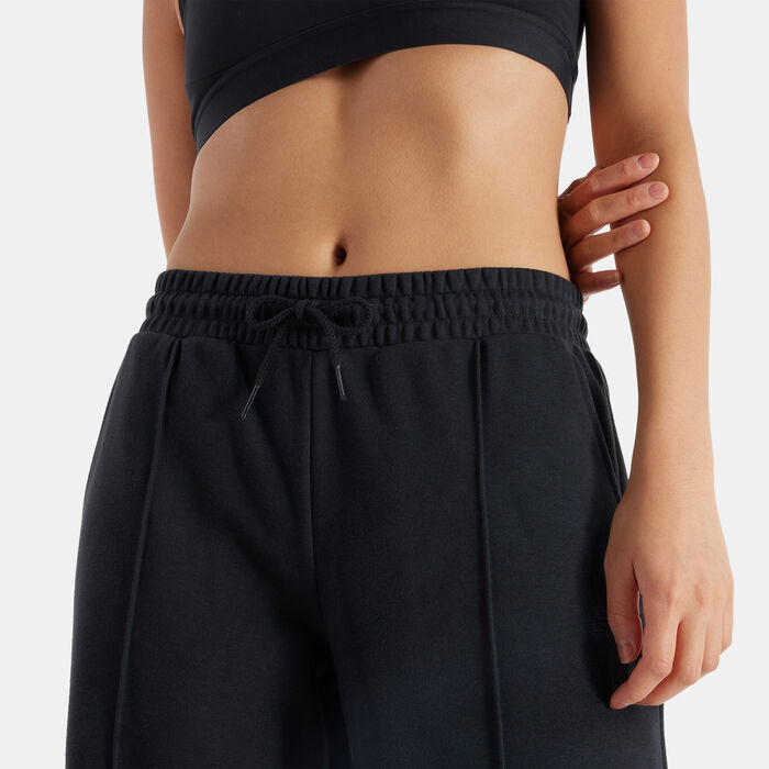 New Balance Women's French Terry Wide Leg Pants Black image number 3