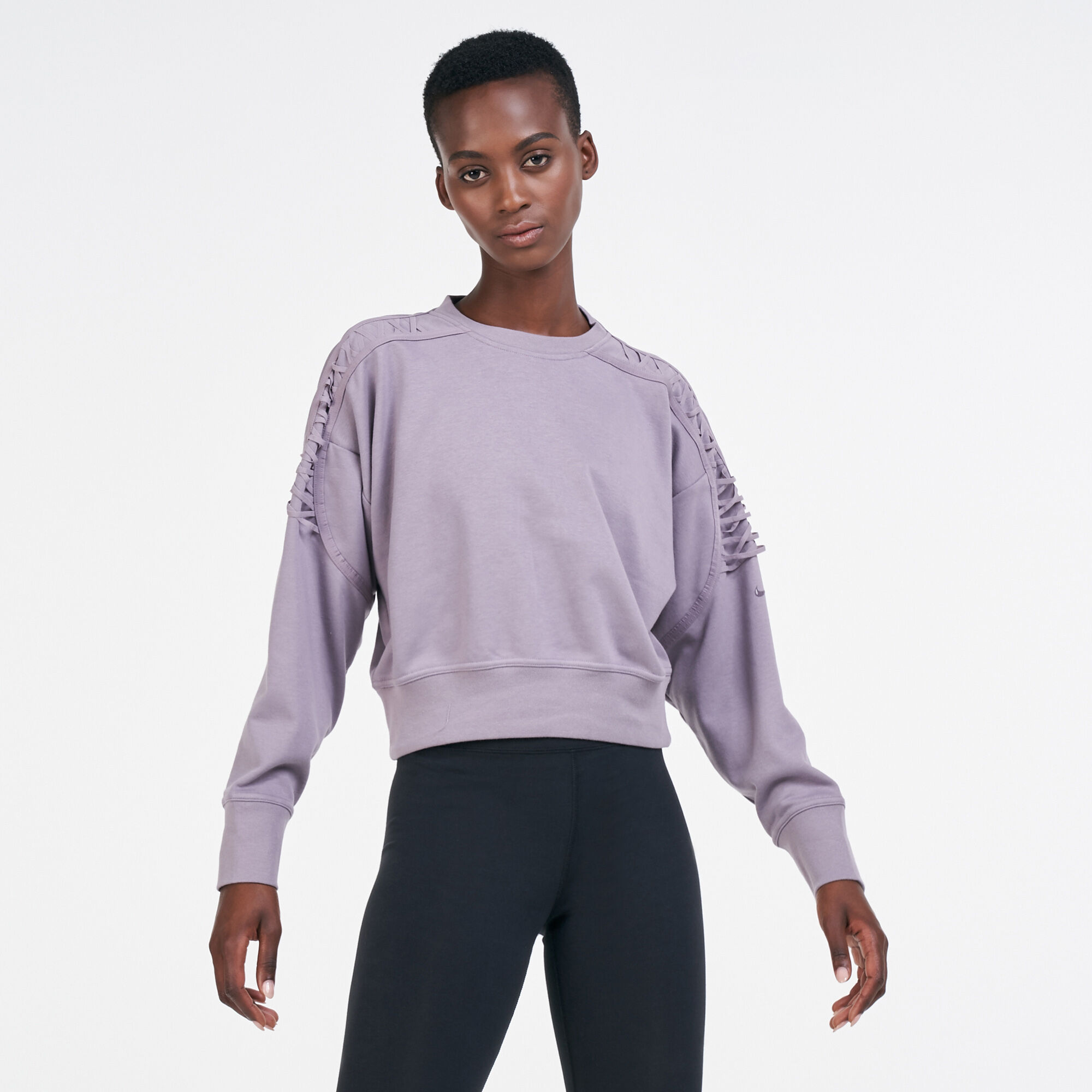 Nike women's cropped training long sleeve shirt top