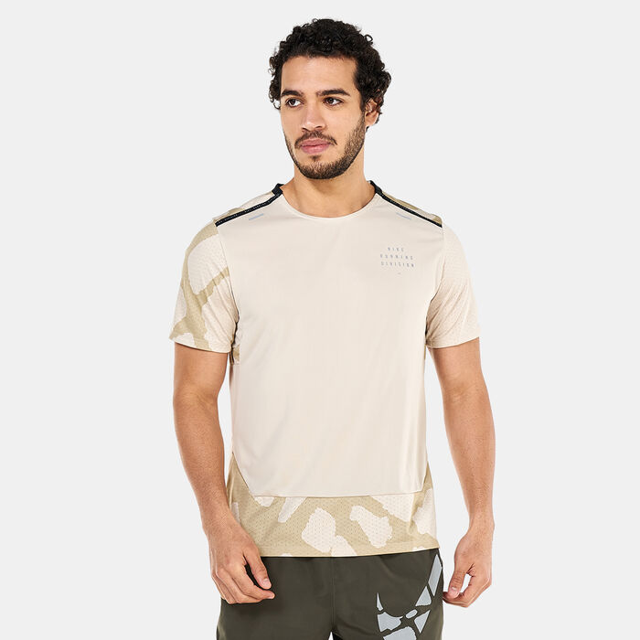 Nike Men's Dri-FIT Run Division Rise 365 Running T-Shirt Ivory Nike Men's Dri-FIT Run Division Rise 365 Running T-Shirt Ivory image number 0