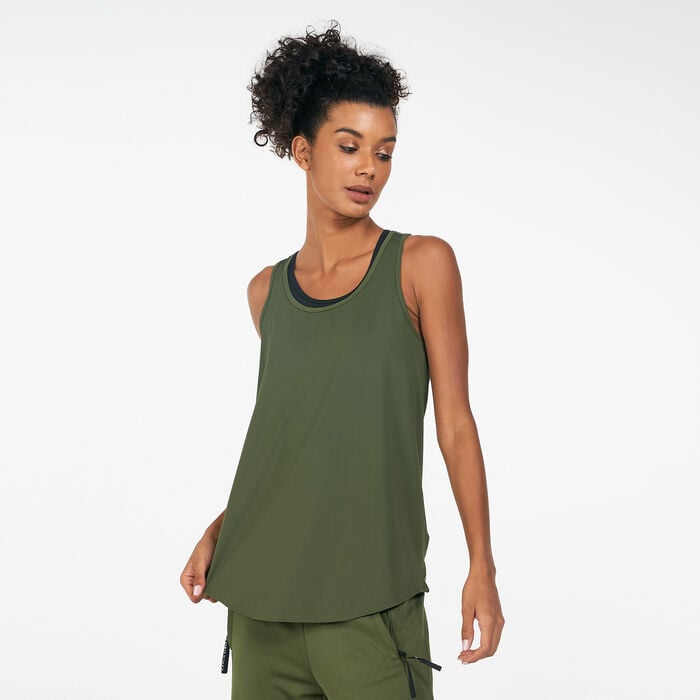adidas Women's Karlie Kloss Run Tank Top Green adidas Women's Karlie Kloss Run Tank Top Green image number 0