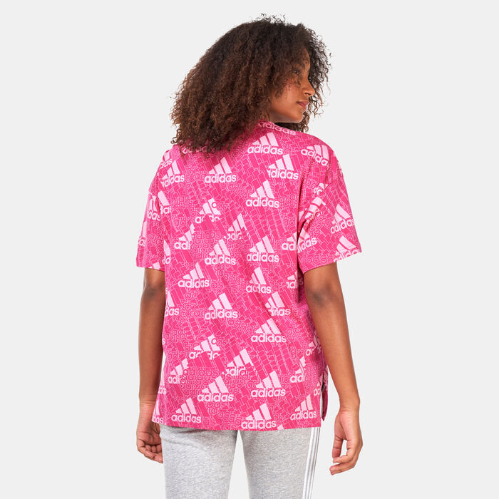 adidas Women's Essentials Boyfriend T-Shirt Pink adidas Women's Essentials Boyfriend T-Shirt Pink image number 1