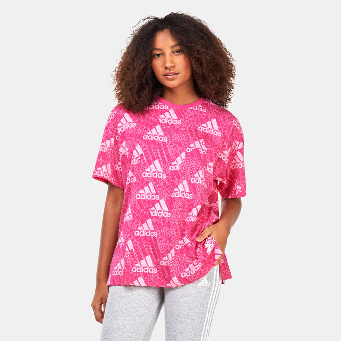 adidas Women's Essentials Boyfriend T-Shirt Pink adidas Women's Essentials Boyfriend T-Shirt Pink image number 0