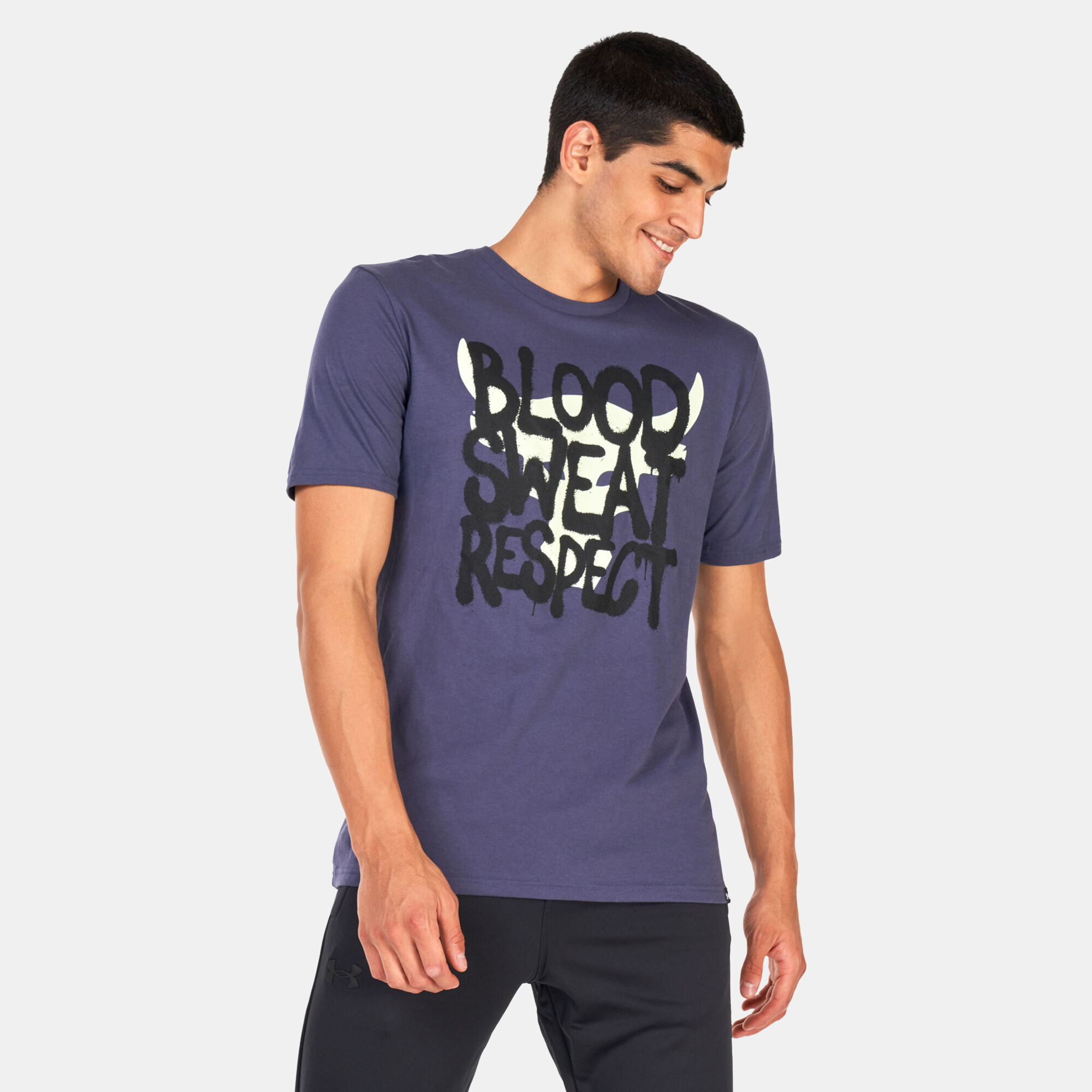 The rock blood sweat respect shirt on sale