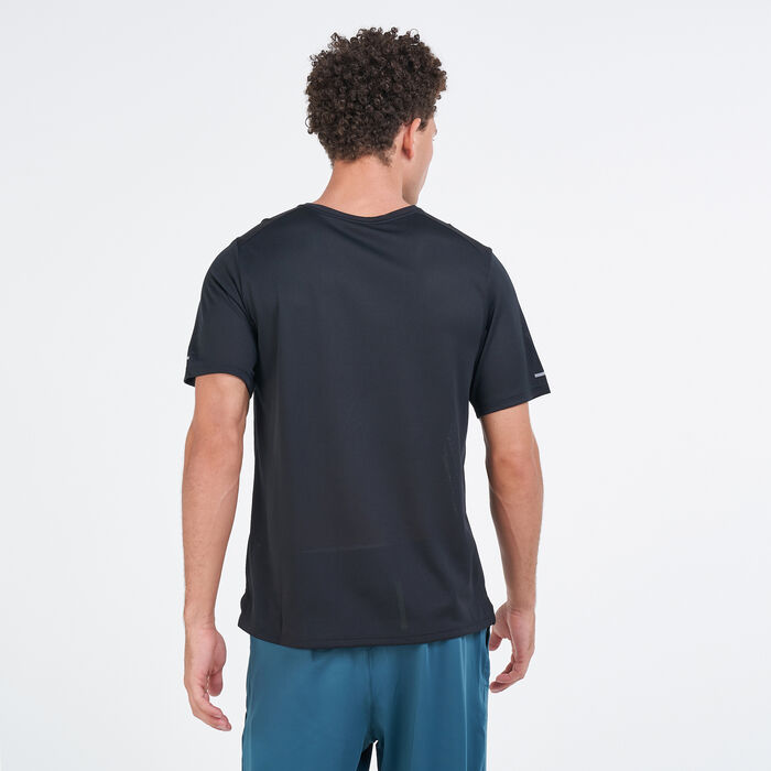 Nike Men's Dri-FIT Miler Wild Run T-Shirt Black Nike Men's Dri-FIT Miler Wild Run T-Shirt Black image number 1