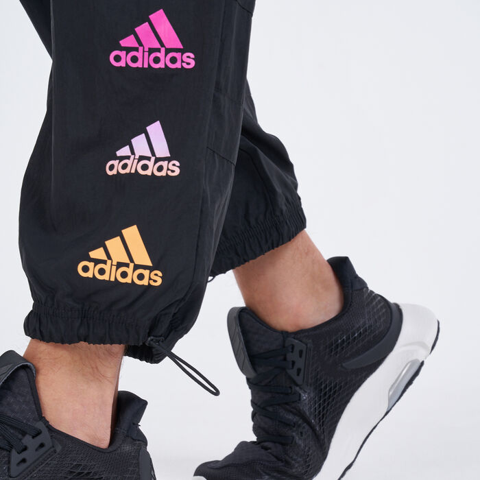 adidas Men's Essentials Gradient Logo Sweatpants Black image number 3