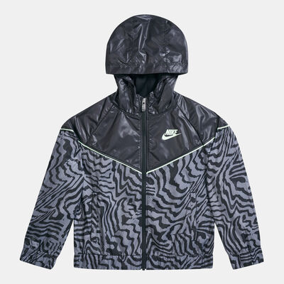 Nike Kids' Electric Zebra Windrunner Jacket (Younger Kids) Black