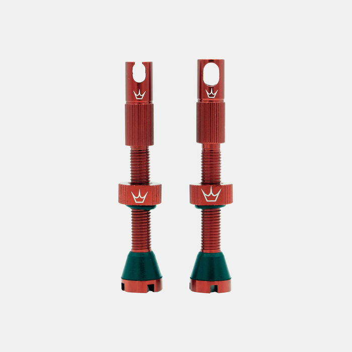 Peaty’s x Chris King (MK2) Tubeless Valves - 42mm Red Peaty’s x Chris King (MK2) Tubeless Valves - 42mm Red image number 0