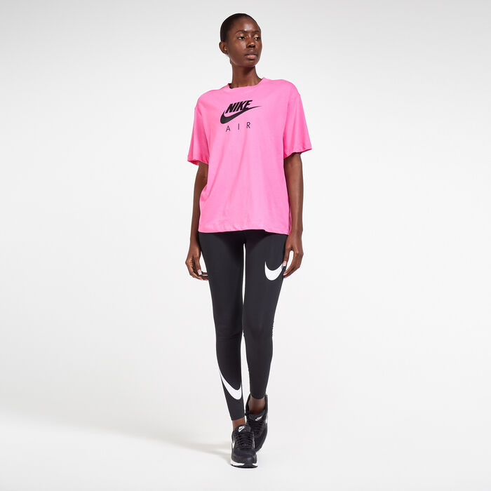 Nike Women's Sportswear Leg-A-See Swoosh Leggings Black Nike Women's Sportswear Leg-A-See Swoosh Leggings Black image number 2