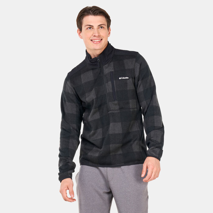 Columbia Men's Sweater Weather™ II Printed Fleece Half-Zip Jacket Black Columbia Men's Sweater Weather™ II Printed Fleece Half-Zip Jacket Black image number 0