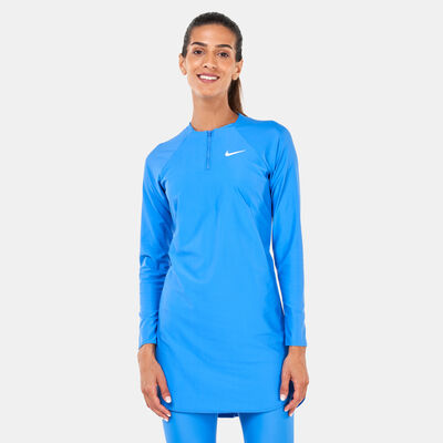 Nike Swim Women's Victory Full-Coverage Solid Swimming Tunic Blue