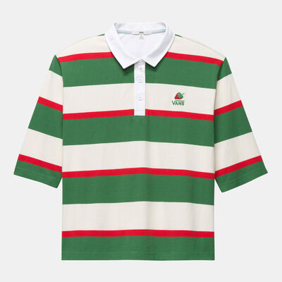 Vans Women's Anaheim Sidewall Polo Shirt Green