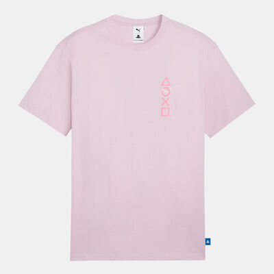 PUMA Men's x PlayStation Elevated T-Shirt Pink