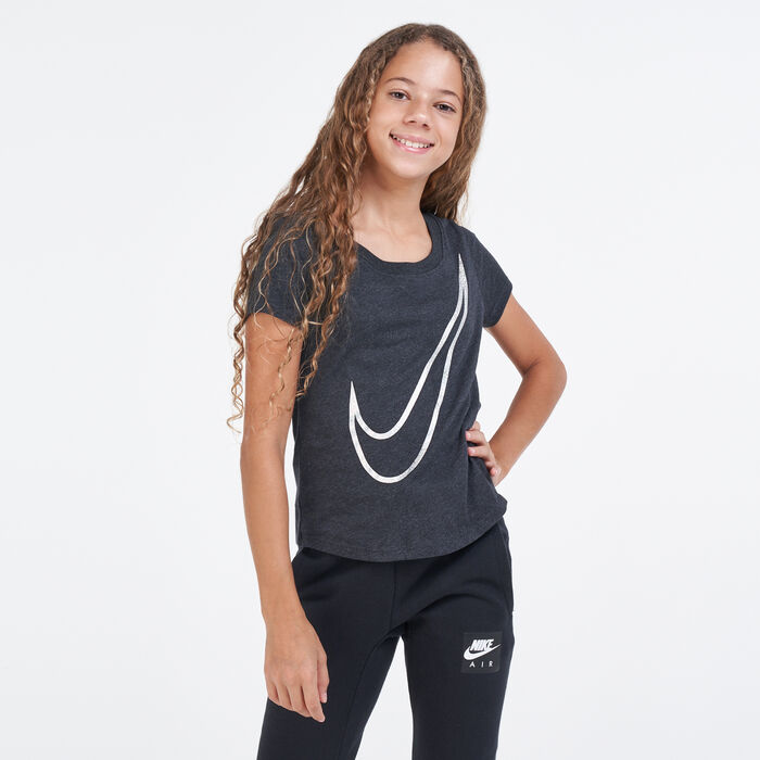 Nike Kids' Sportswear Scoop Shine T-Shirt Black Nike Kids' Sportswear Scoop Shine T-Shirt Black image number 0