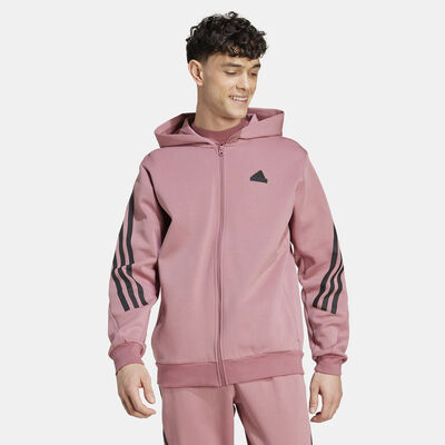 adidas Men's Future Icons 3-Stripes Full Zip Hoodie Red adidas Men's Future Icons 3-Stripes Full Zip Hoodie Red