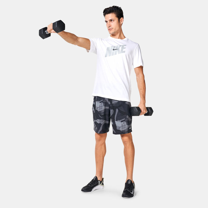 Nike Men's Dri-FIT Fitness T-Shirt White Nike Men's Dri-FIT Fitness T-Shirt White image number 2