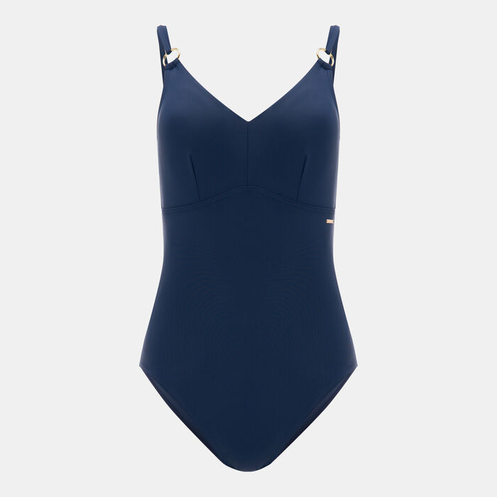 Speedo Women's Shaping Strappy One-Piece Swimsuit Blue Speedo Women's Shaping Strappy One-Piece Swimsuit Blue image number 0