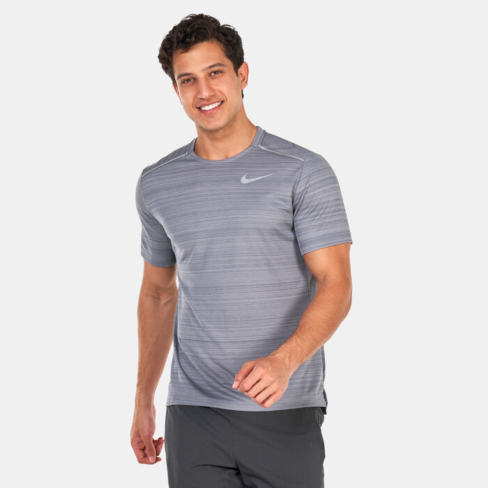 Nike Men's Dri-FIT Miller Running T-Shirt Grey Nike Men's Dri-FIT Miller Running T-Shirt Grey image number 0