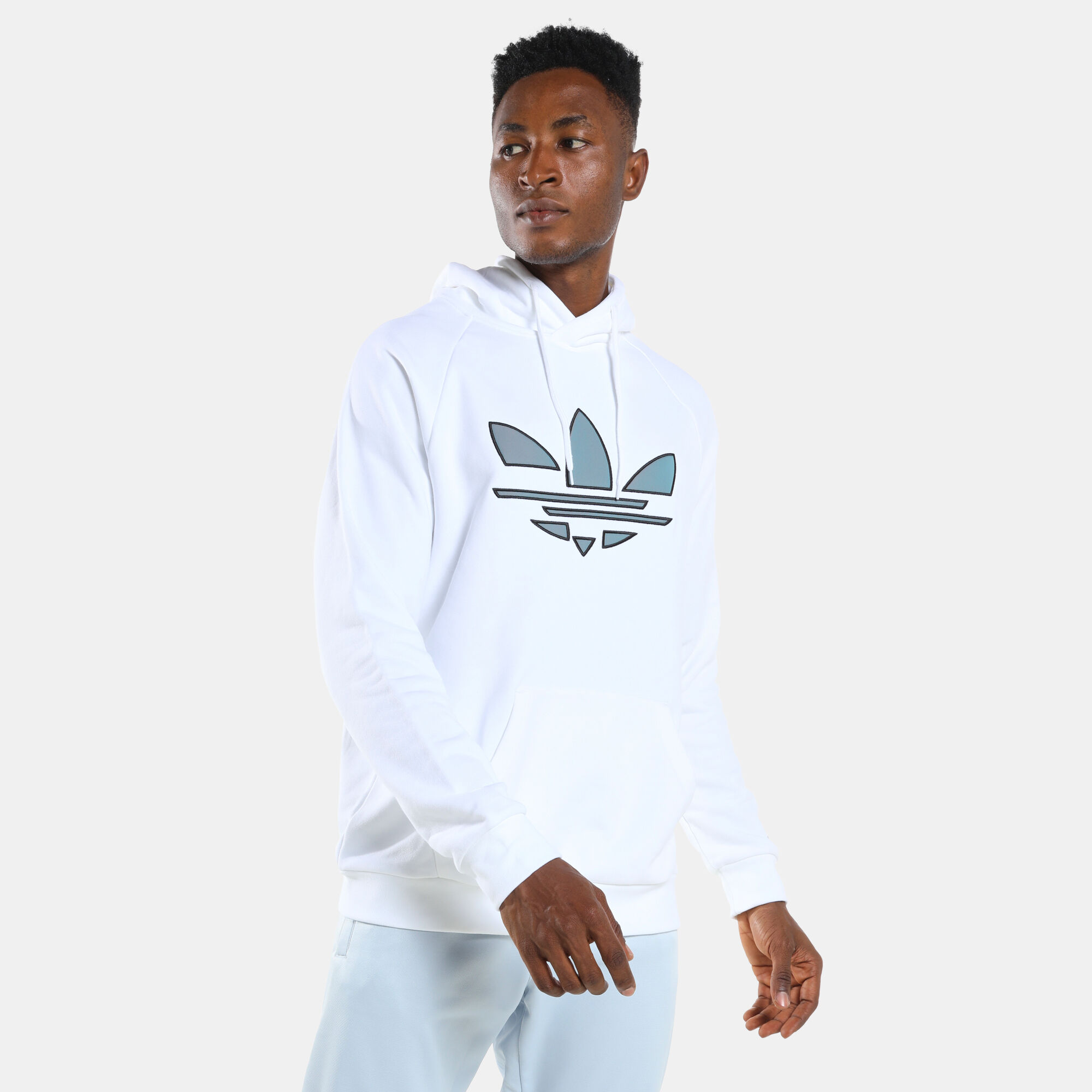 Men s Adicolor Shattered Trefoil Hoodie White adidas in Qatar SSS