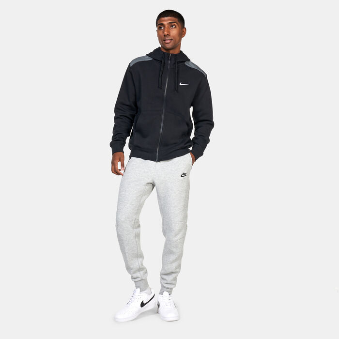 Nike Men's Sportswear Fleece Full-Zip Hoodie Black Nike Men's Sportswear Fleece Full-Zip Hoodie Black image number 2
