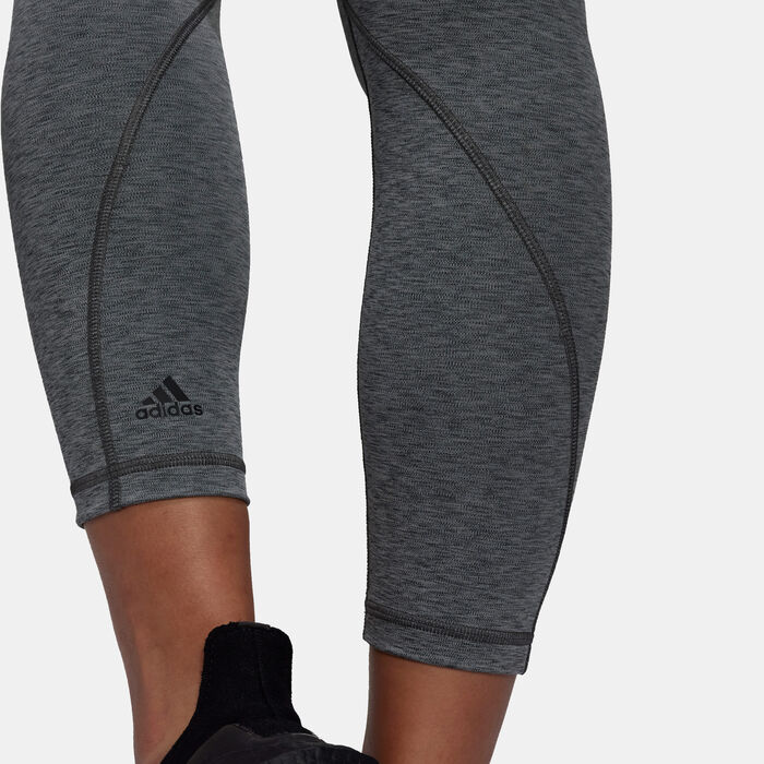 adidas Women's Optime Training Icons 7/8 Leggings Grey image number 3