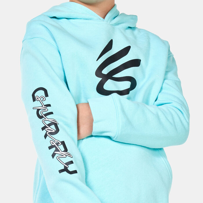 Under Armour Kids' Curry Splash Hoodie (Older Kids) Blue image number 3