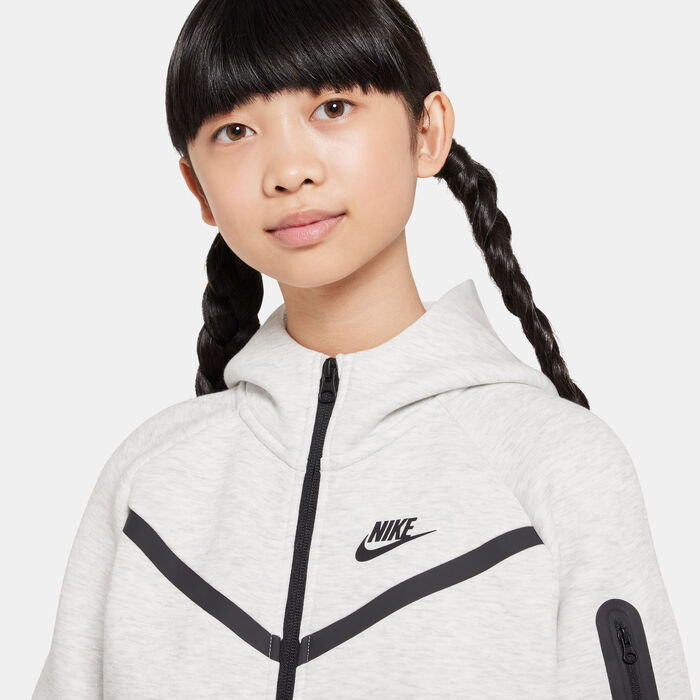 Nike Kids' Sportswear Tech Fleece Hoodie Grey image number 3