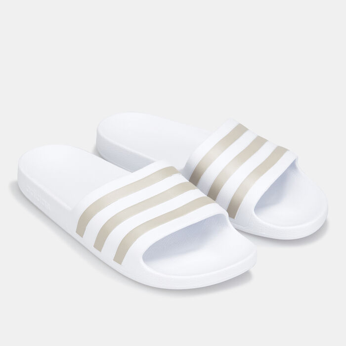 adidas Adilette Aqua Slides White adidas Adilette Aqua Slides White image number 0