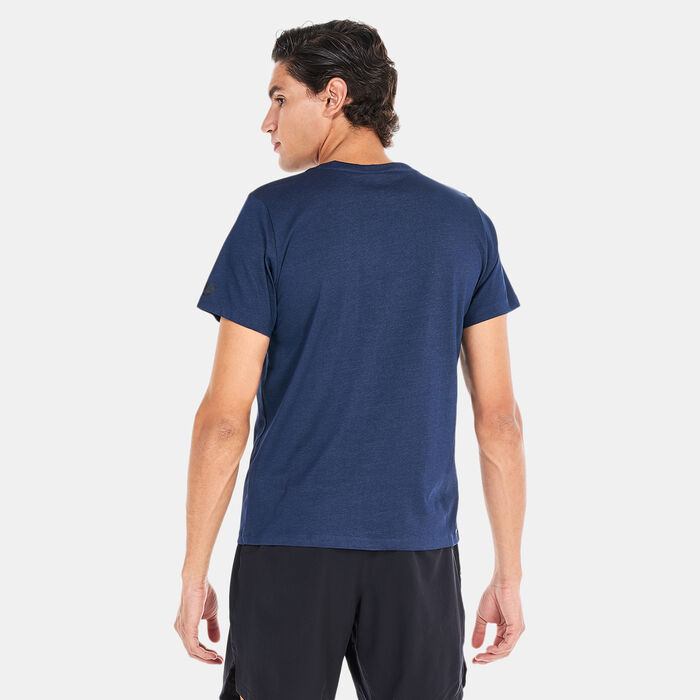 New Balance Men's Heathertech Graphic T-Shirt Blue New Balance Men's Heathertech Graphic T-Shirt Blue image number 1