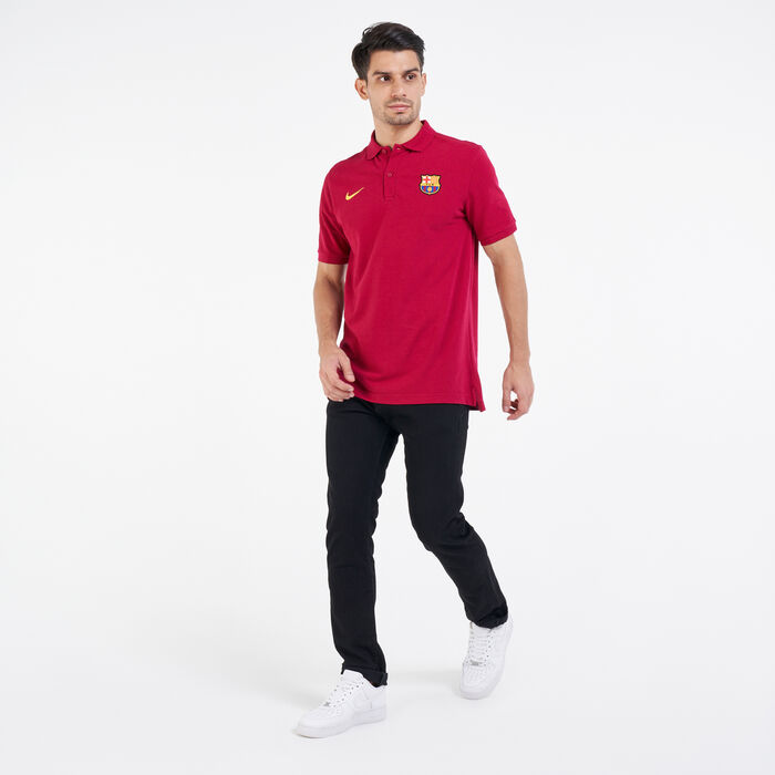 Nike Men's Sportswear F.C. Barcelona Polo T-Shirt Red Nike Men's Sportswear F.C. Barcelona Polo T-Shirt Red image number 2