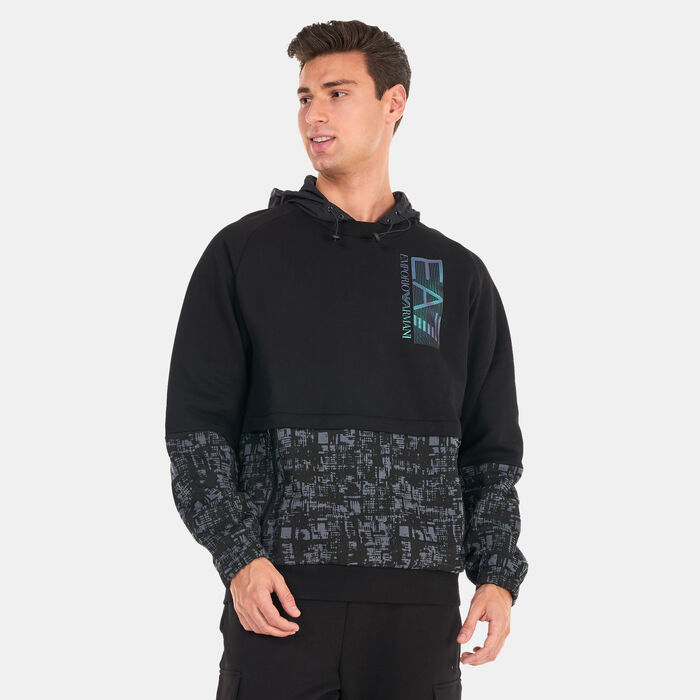 EA7 Emporio Armani Men's Train Visibility Graphic Hoodie Black EA7 Emporio Armani Men's Train Visibility Graphic Hoodie Black image number 0