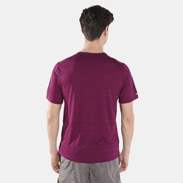 Nike Men's Dri-FIT Miler T-Shirt Purple Nike Men's Dri-FIT Miler T-Shirt Purple image number 1