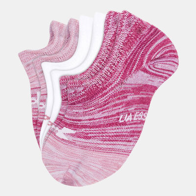 Under Armour Essential No Show Socks (3 Pack) Pink
