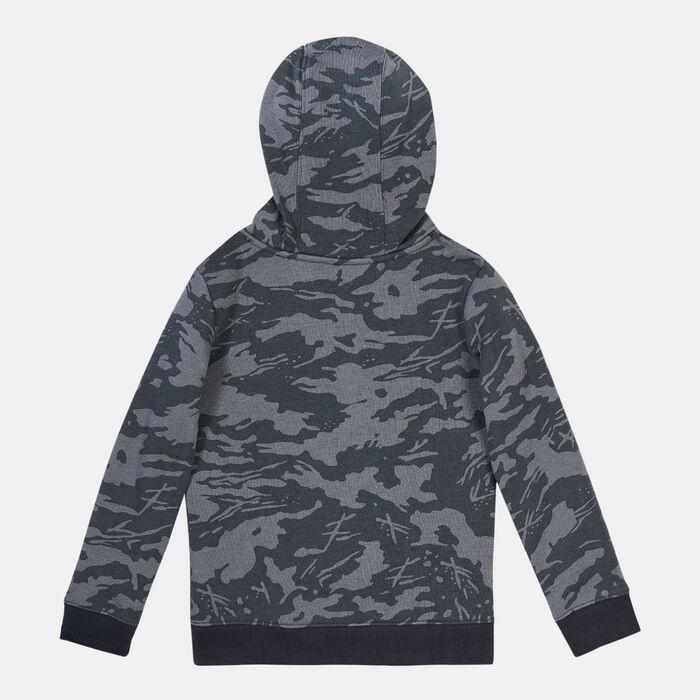 Nike Kids' Sportswear Club Camo Fleece Hoodie Black Nike Kids' Sportswear Club Camo Fleece Hoodie Black image number 1