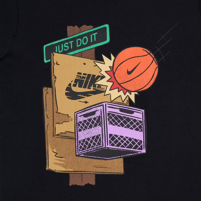 Nike Kids' Sportswear Basketball T-Shirt (Older Kids) Black Nike Kids' Sportswear Basketball T-Shirt (Older Kids) Black image number 4