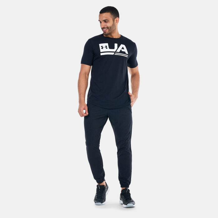 Under Armour Men's UA Stretch Woven Printed Training Sweatpants Black image number 2