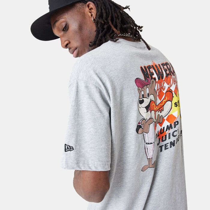 New Era Men's Oversized Character T-Shirt Grey New Era Men's Oversized Character T-Shirt Grey image number 2