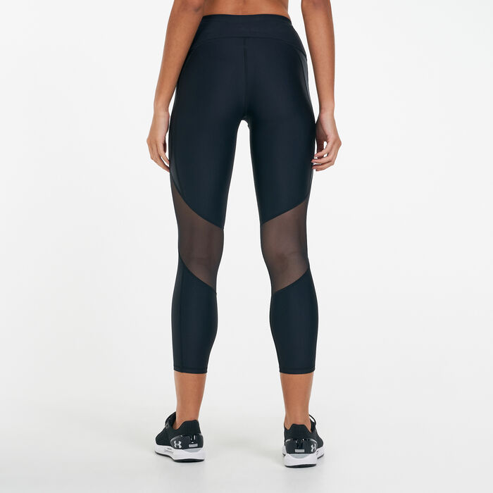 Under Armour Women's Project Rock HeatGear® Ankle Leggings Black Under Armour Women's Project Rock HeatGear® Ankle Leggings Black image number 1
