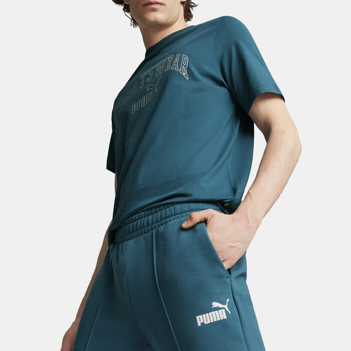 PUMA Men's Sports Club Logo Sweatpants Green image number 3