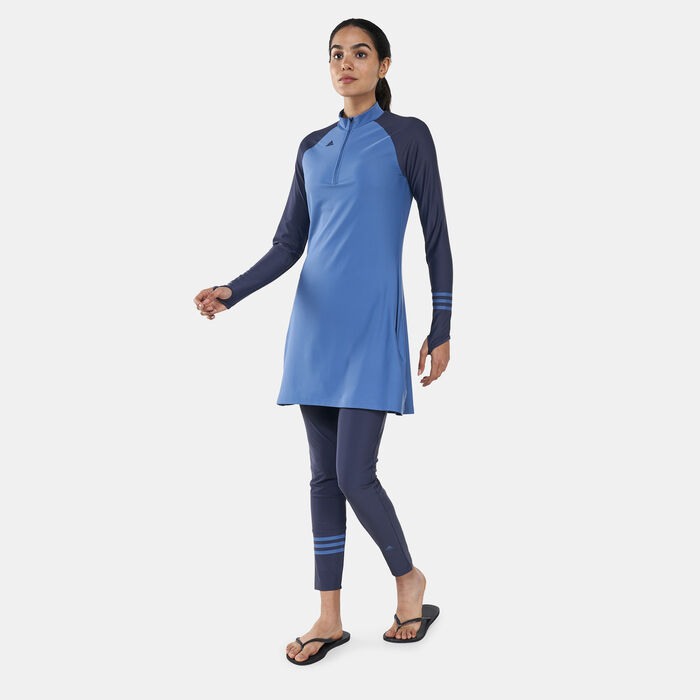 adidas Women's 3-Stripes Swimming Pant Blue image number 2