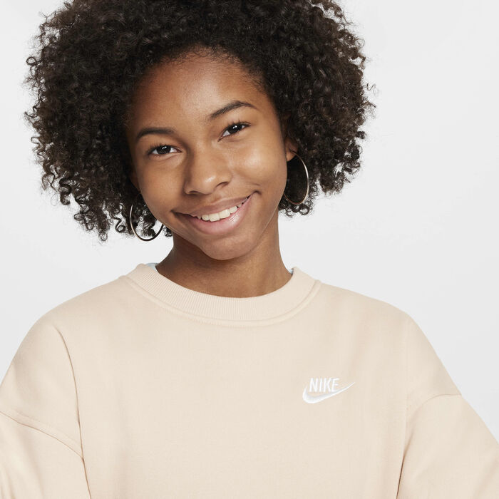 Nike Kids' Sportswear Club Fleece Sweatshirt Beige Nike Kids' Sportswear Club Fleece Sweatshirt Beige image number 2