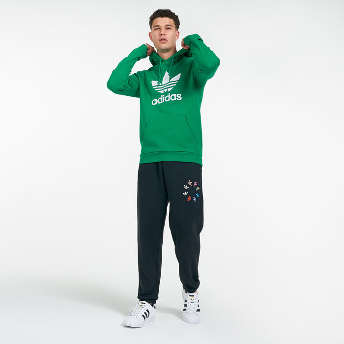 adidas Originals Men's Adicolor Classics Trefoil Hoodie White adidas Originals Men's Adicolor Classics Trefoil Hoodie White image number 2