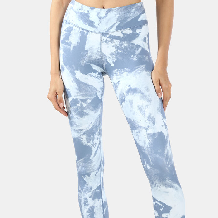 Reebok Women's MYT Printed Leggings Blue Reebok Women's MYT Printed Leggings Blue image number 3