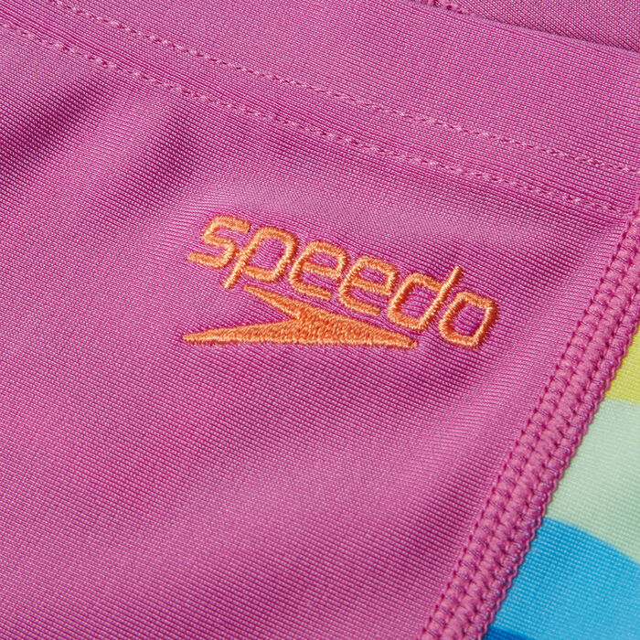 Speedo Kids' Printed Panel Swimming Leggings Pink Speedo Kids' Printed Panel Swimming Leggings Pink image number 3