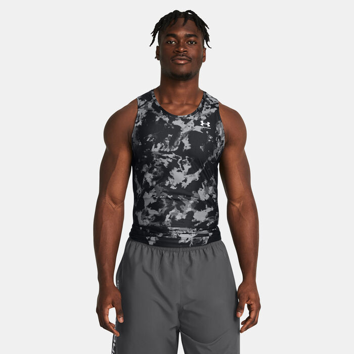 Under Armour Men's HeatGear Iso-Chill Graphic Printed Training Tank Top Black Under Armour Men's HeatGear Iso-Chill Graphic Printed Training Tank Top Black image number 0