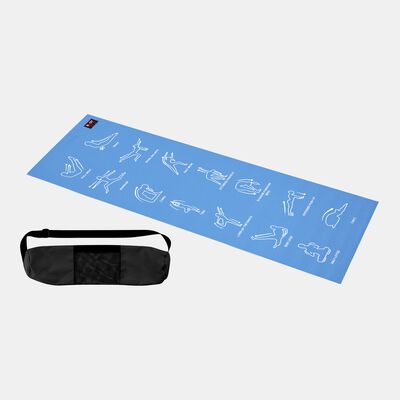 Body Sculpture Instructional Yoga Mat Blue Body Sculpture Instructional Yoga Mat Blue