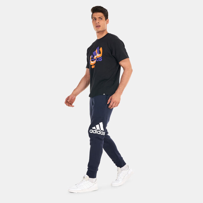 adidas Men's Essentials French Terry Tapered Pants Blue adidas Men's Essentials French Terry Tapered Pants Blue image number 2