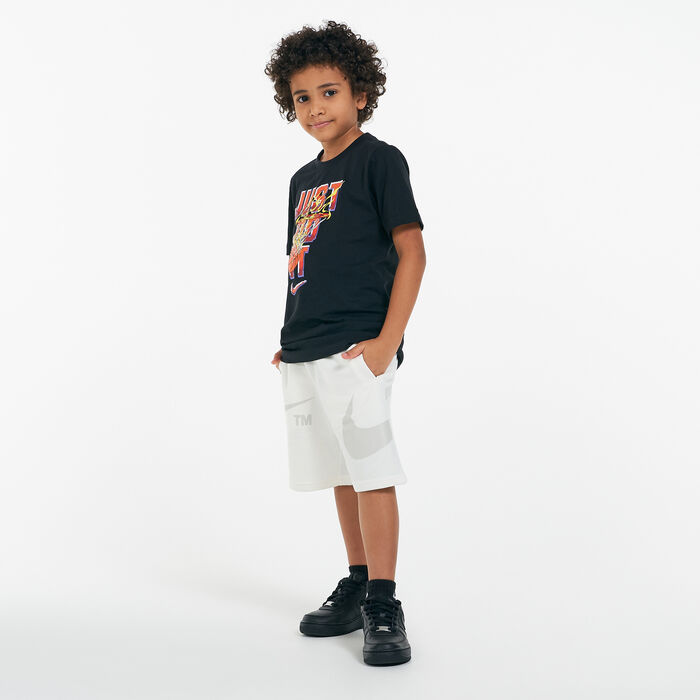 Nike Kids' Sportswear Swoosh Shorts White Nike Kids' Sportswear Swoosh Shorts White image number 2