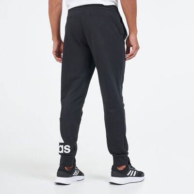 adidas Men's Essentials French Terry Tapered Cuff Logo Pants Black