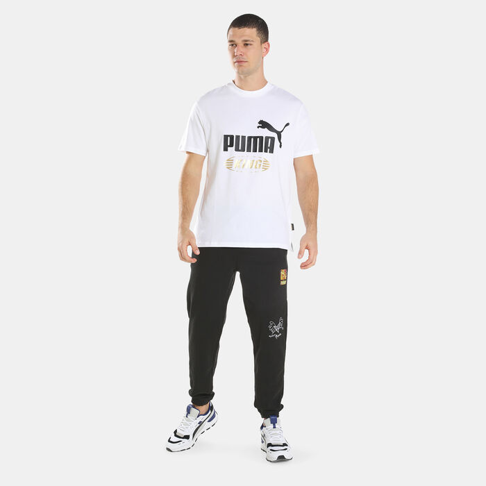 PUMA Men's King Logo T-Shirt White PUMA Men's King Logo T-Shirt White image number 2